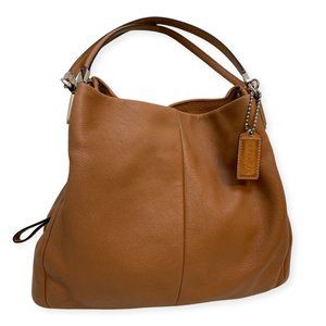 COACH MADISON Caramel (Light Saddle) Leather Triple Entry PHOEBE Hobo #26224